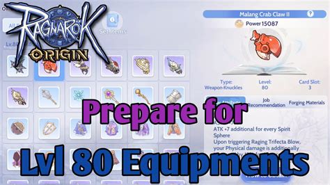 lv 80|roo level 80 equipment.